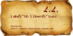 Labáth Liberátusz névjegykártya